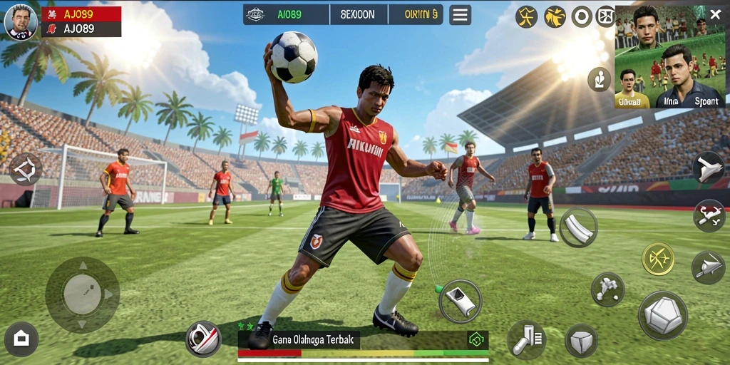 Tampilan gameplay AJO89 dengan aksi mendebarkan dalam olahraga.