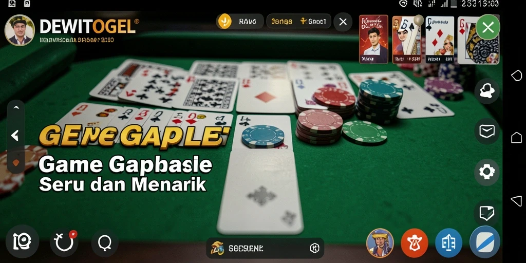 Gameplay seru <strong>DEWITOGEL</strong> dalam permainan Gaple.