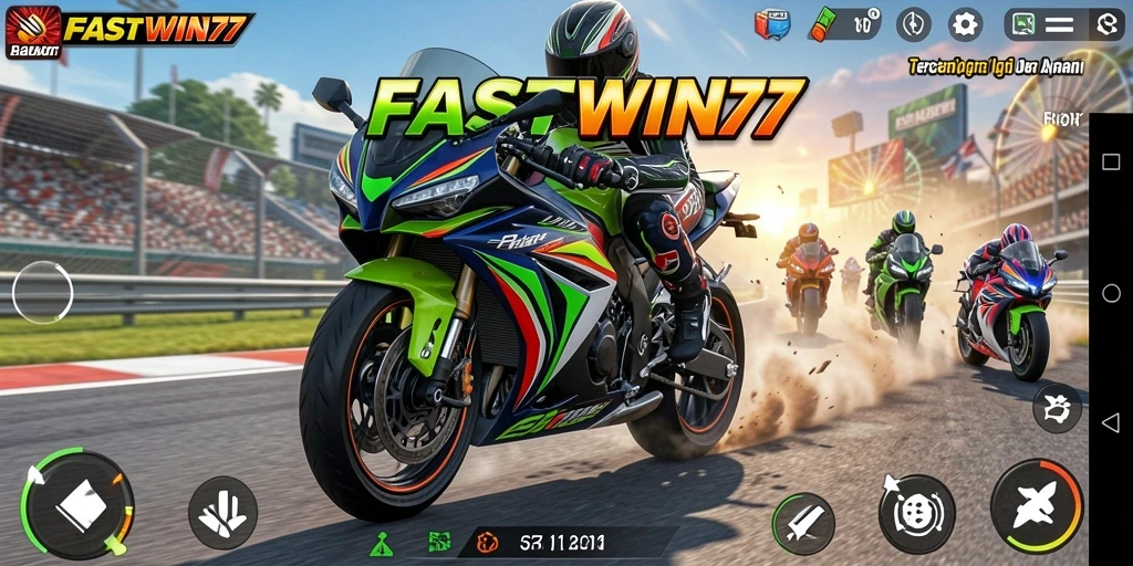 Tampilan mendebarkan dari balapan motor di FASTWIN77.