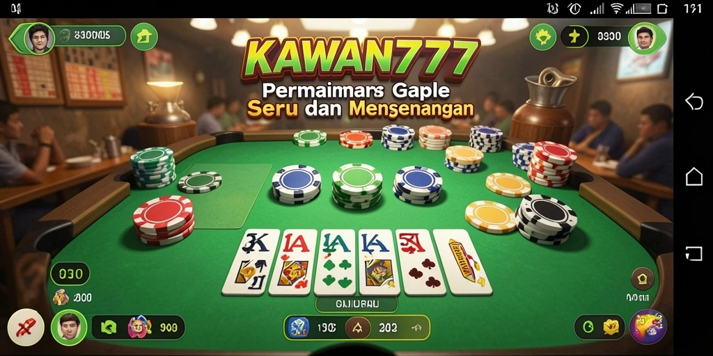 Tampilan menarik dari gameplay Gaple KAWAN777