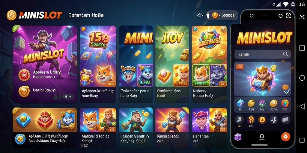Tampilan gameplay MINISLOT yang sederhana dan intuitif.