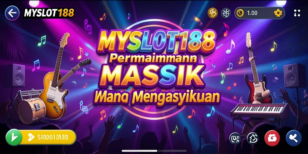 Screenshot menampilkan gameplay seru MYSLOT188 dengan berbagai lagu.