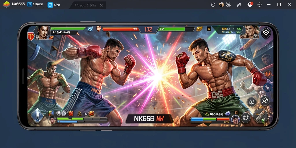 Screenshot NK666 menunjukkan aksi pertarungan intens antara karakter.