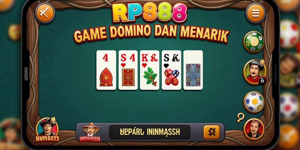 Tampilan gameplay seru di RP888, nikmati permainan Domino.