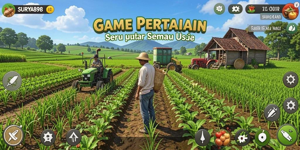 Tampilan gameplay menarik dalam game pertanian SURYA898.
